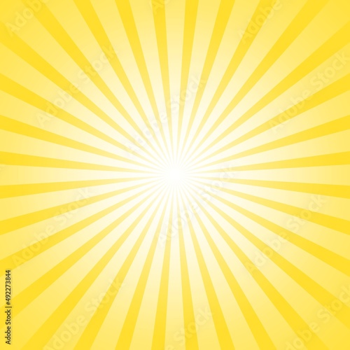 Abstract retro background with sun ray. Summer vector illustration