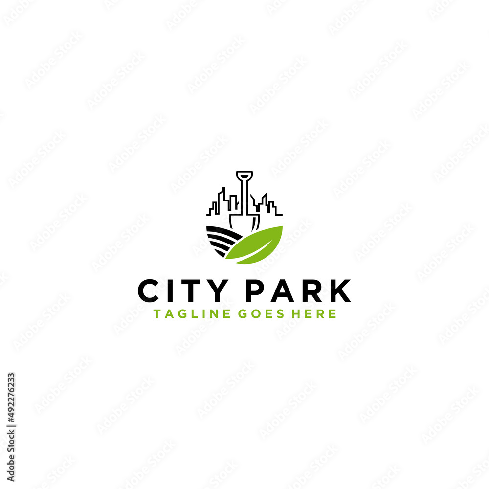 Green city garden logo design Green city garden logo design