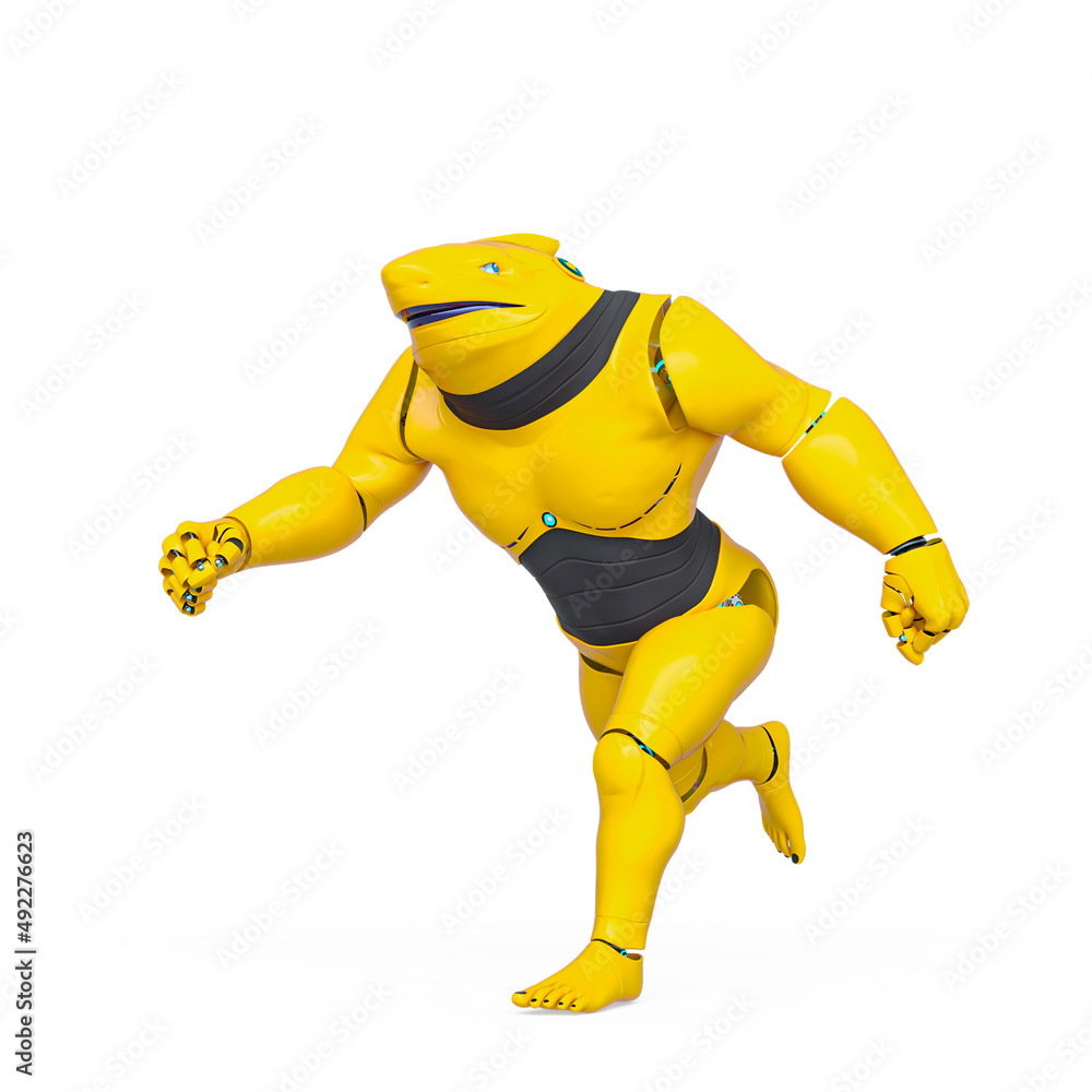cyber shark is walking cyber shark is walking