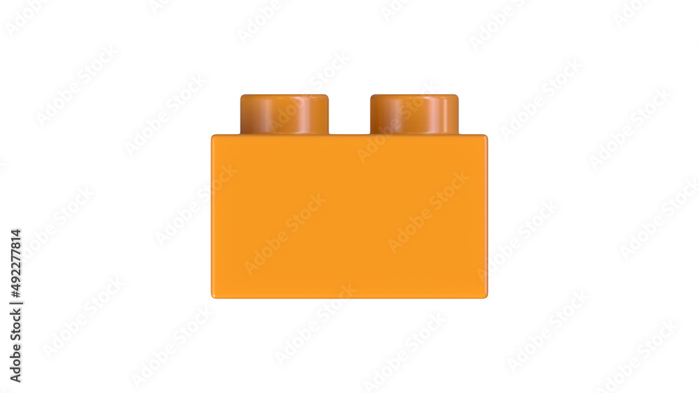 8K Ultra HD Side View of an Orange Plastic blocks Toy Brick Isolated on a White Background. Children Building Block. High Quality 3D Rendering with a Work Path, 7680x4320 8K Ultra HD Side View of an Orange Plastic blocks Toy Brick Isolated on a White Background. Children Building Block. High Quality 3D Rendering with a Work Path, 7680x4320