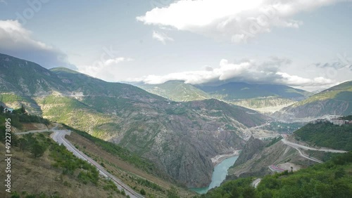 Wallpaper Mural 4K Dam Lake and time lapse clouds. Torontodigital.ca