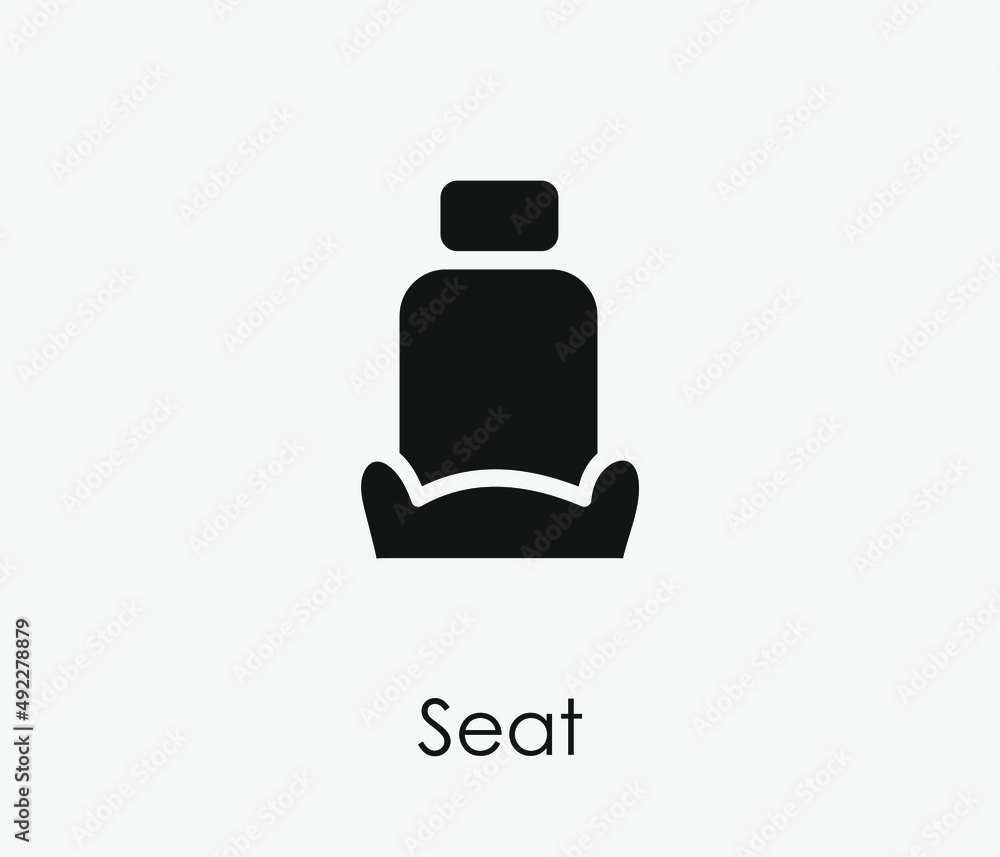 Car seat vector icon. Editable stroke. Symbol in Line Art Style for Design, Presentation, Website or Apps Elements, Logo. Pixel vector graphics - Vector Car seat vector icon. Editable stroke. Symbol in Line Art Style for Design, Presentation, Website or Apps Elements, Logo. Pixel vector graphics - Vector