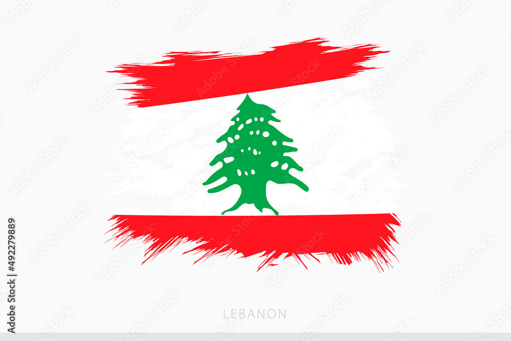 Grunge flag of Lebanon, vector abstract grunge brushed flag of Lebanon. Grunge flag of Lebanon, vector abstract grunge brushed flag of Lebanon.