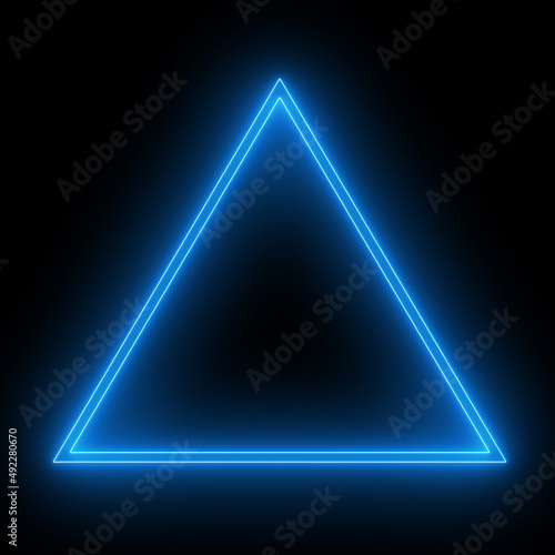 light glow triangle sign .wide triangle