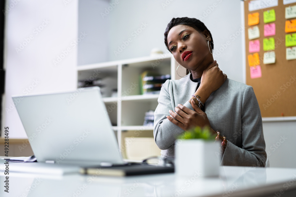 Ergonomic Computer Chair Bad Posture Stock Photo Adobe Stock