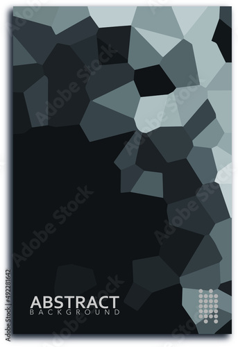 Mosaic portrait style painting. Black and white. Abstract background. EPS 10.