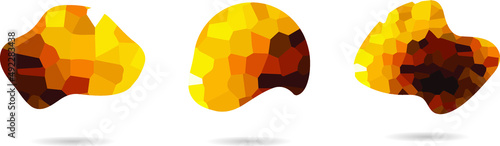 Mosaic portrait style painting. Shades of yellow. Abstract background. EPS 10.