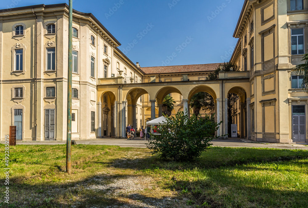 The old building of villa pusterla in limbiate