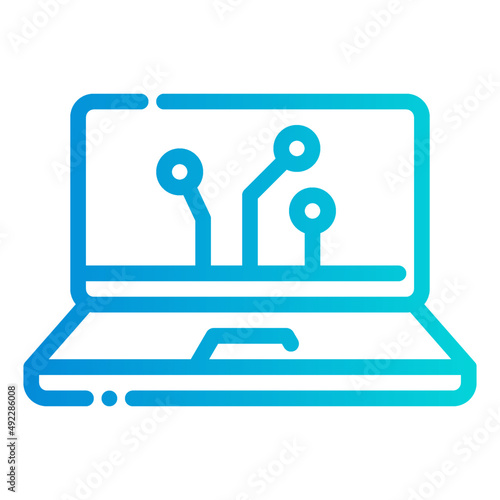 laptop network home smart internet of things iot smarthome icon