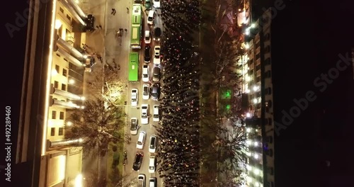 Solidarity with Ukraine against Russian aggression. Manifestation in the street photo