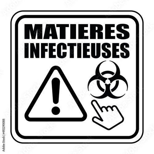 Logo matières infectieuses.
