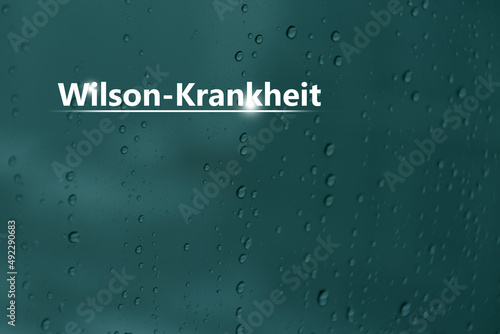 Wilson-Krankheit, Medizinische Checkliste. Texturierter Hintergrund mit leerer Kopierraum photo