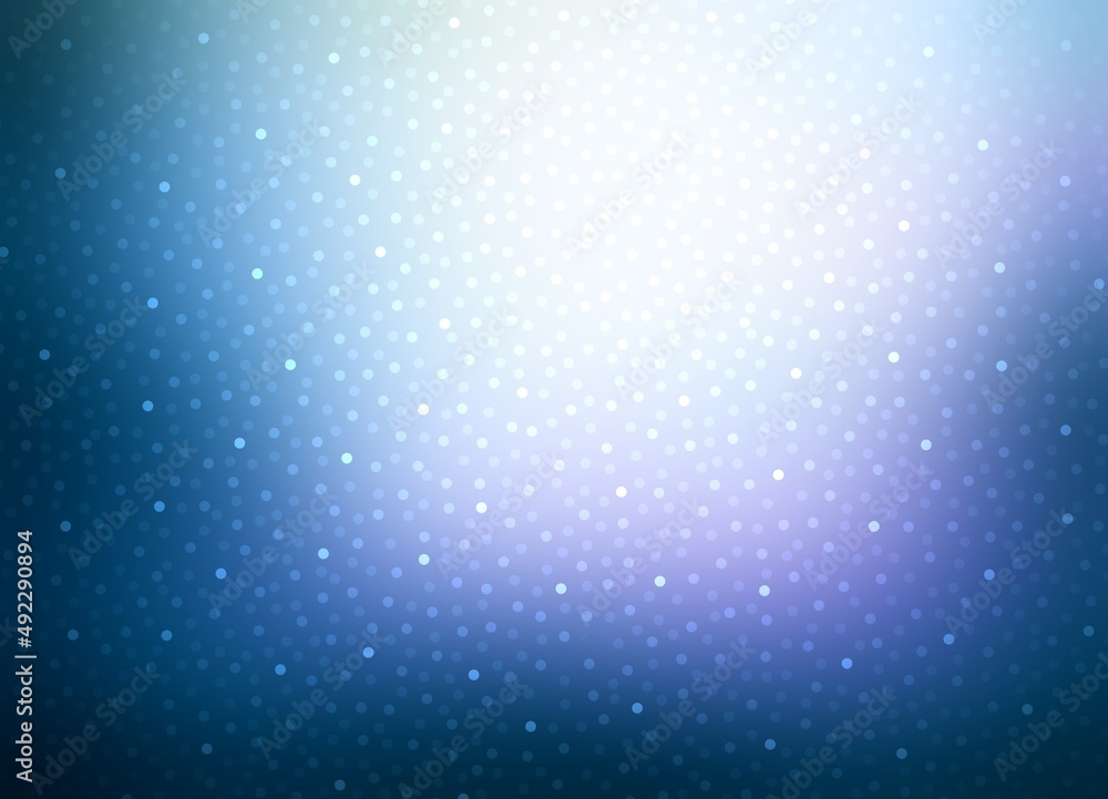 Obraz premium Xmas blue background decorated brilliance sequins. Abstract textured template for winter holidays design.