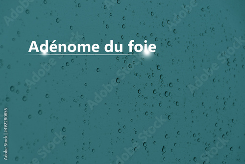 Adénome du foie, liste de contrôle pour les patients. Fond texturé avec copie vide pour le texte.