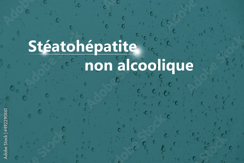 Stéatohépatite non alcoolique, liste de contrôle pour les patients. Fond texturé avec copie vide pour le texte. photo