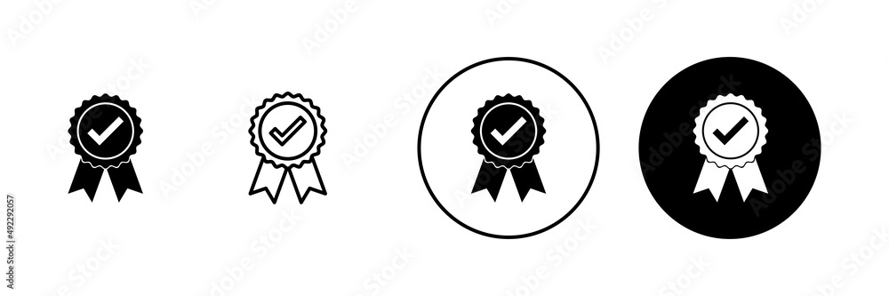 Approved icon set. Certified Medal Icon Approved icon set. Certified Medal Icon