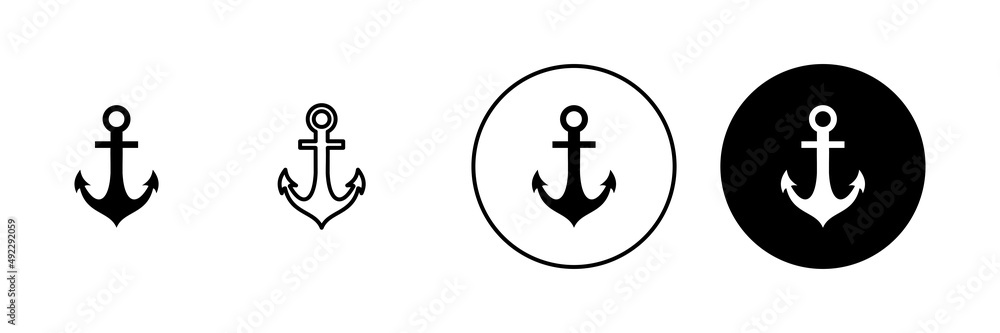 Anchor icons set. Anchor sign and symbol. Anchor marine icon. Anchor icons set. Anchor sign and symbol. Anchor marine icon.