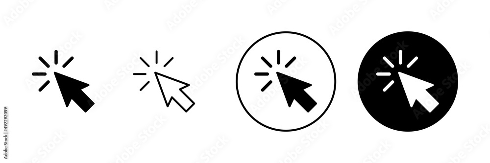 Click icons set. pointer arrow sign and symbol. cursor icon Click icons set. pointer arrow sign and symbol. cursor icon