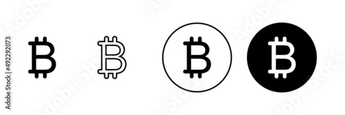 Bitcoin icons set. bitcoin sign and symbol. payment symbol. cryptocurrency logo