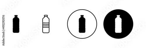 Bottle icons set. bottle sign and symbol