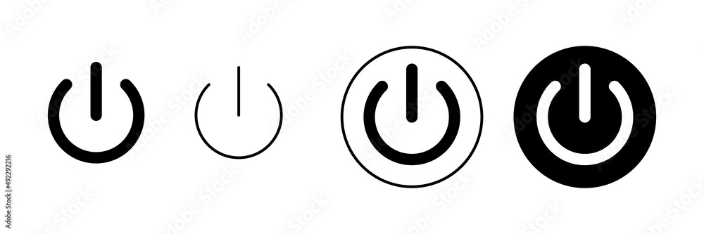 Power icons set. Power Switch sign and symbol. Electric power Power icons set. Power Switch sign and symbol. Electric power