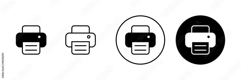 Print icons set. printer sign and symbol Print icons set. printer sign and symbol