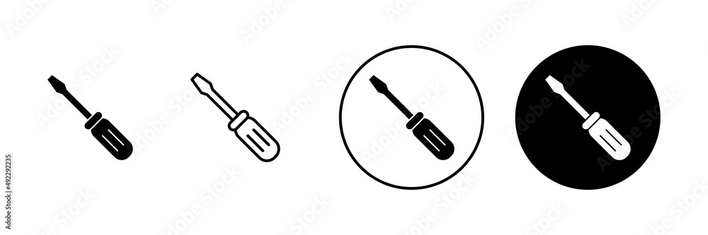 Screwdriver icons set.tools sign and symbol Screwdriver icons set.tools sign and symbol