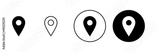 Free Download Pin icons set. Location sign and symbol. destination icon. map pin - GFXLoad