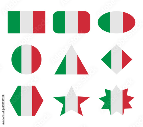 Free Download italy set of flags with geometric shapes - GFXLoad