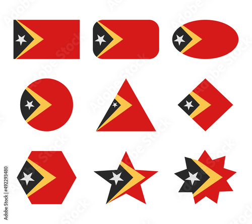 Free Download east timor set of flags with geometric shapes - GFXLoad