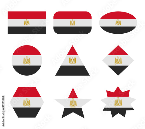 Free Download egypt set of flags with geometric shapes - GFXLoad