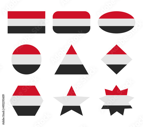 yemen set of flags with geometric shapes Free Download yemen set of flags with geometric shapes - GFXLoad