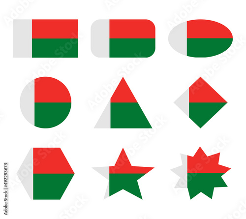 Free Download madagascar set of flags with geometric shapes - GFXLoad
