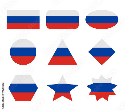 Free Download russia set of flags with geometric shapes - GFXLoad