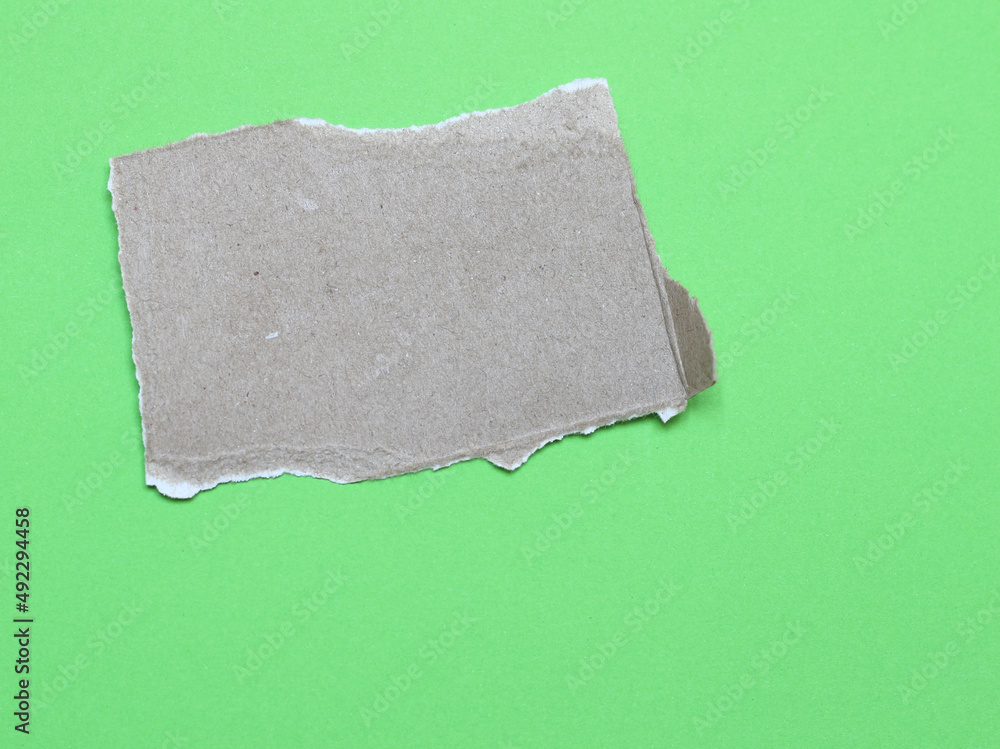 Ripped paper on green background, empty space for text. Ripped paper on green background, empty space for text.