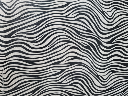 Zebra textile black and white background wallpaper pattern. © rungroj