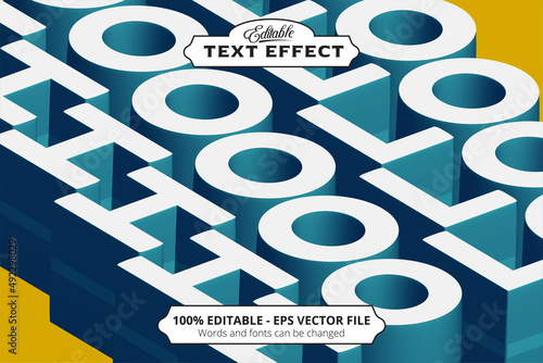 Editable text effect and artistic background, Holo text, 3D style