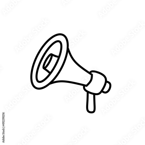 Loudspeaker illustration, simple and modern toa icon, loudspeaker line art
