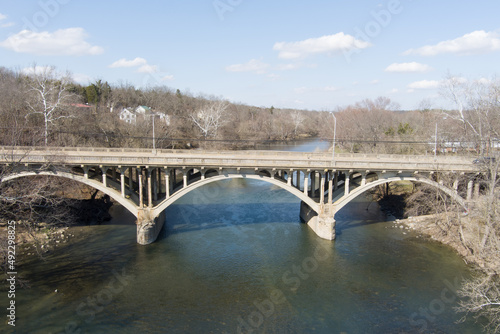 Two arch bridges cross Conococheague Creek near Hagerstown, Washington County, Maryland. The larger bridge is US Route 40 (National Pike). The smaller bridge - Wilson's Bridge - was bulit in 1819. photo