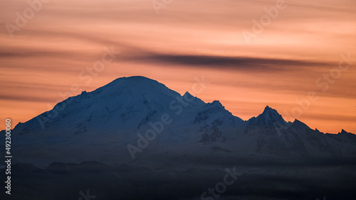 sunset over the mountains