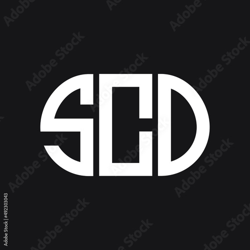 SCO letter logo design on black background. SCO creative initials letter logo concept. SCO letter design. 