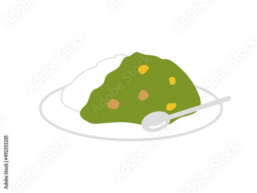 グリーンカレーのイラスト