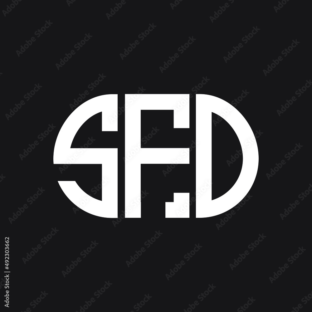 SFO letter logo design on black background. SFO creative initials letter logo concept. SFO letter design. 