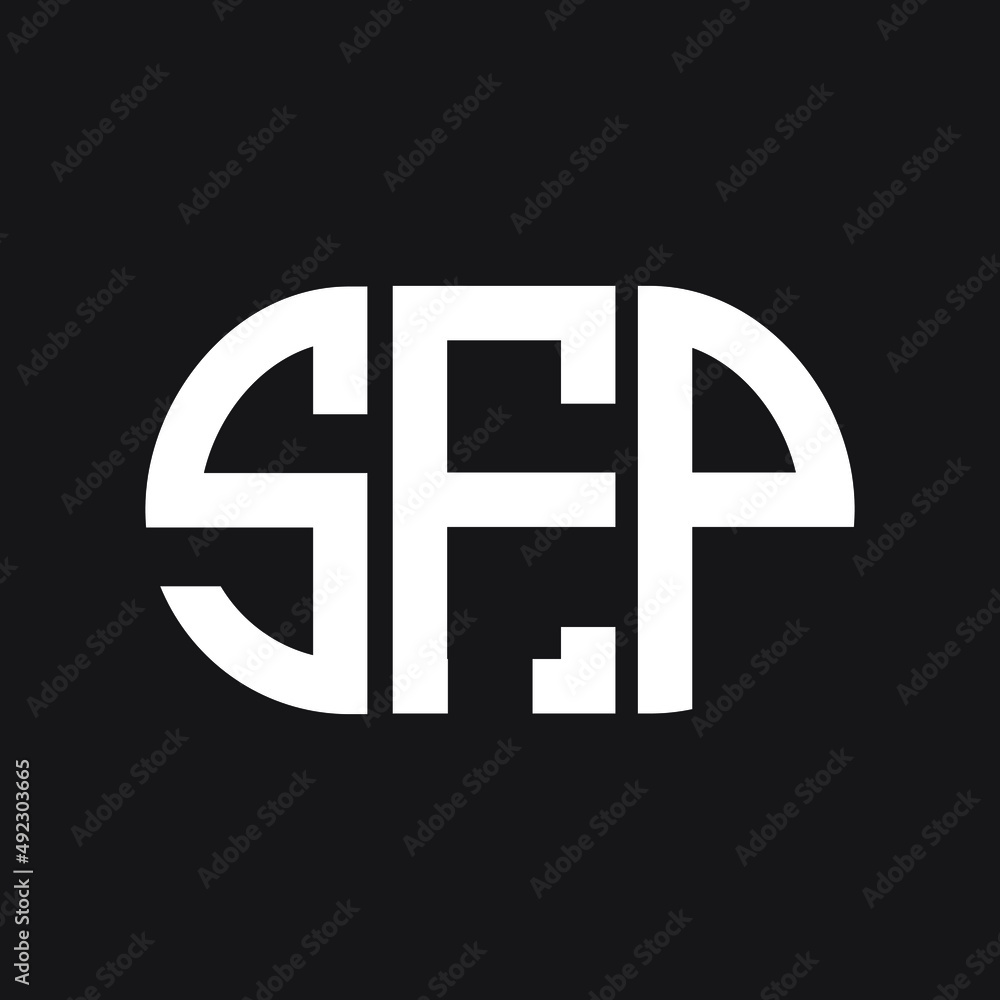 SFP letter logo design on black background. SFP creative initials letter logo concept. SFP letter design. SFP letter logo design on black background. SFP creative initials letter logo concept. SFP letter design.