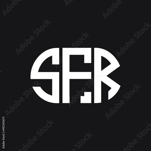 SFR letter logo design on black background. SFR creative initials letter logo concept. SFR letter design. 