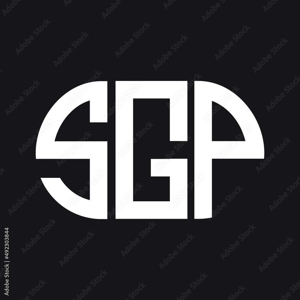 Fototapeta premium SGP letter logo design on black background. SGP creative initials letter logo concept. SGP letter design. 