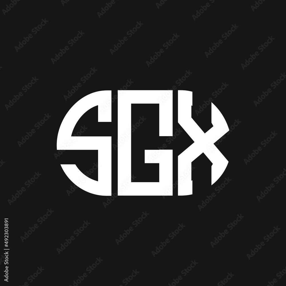 SGX letter logo design on black background. SGX creative initials letter logo concept. SGX letter design. SGX letter logo design on black background. SGX creative initials letter logo concept. SGX letter design.
