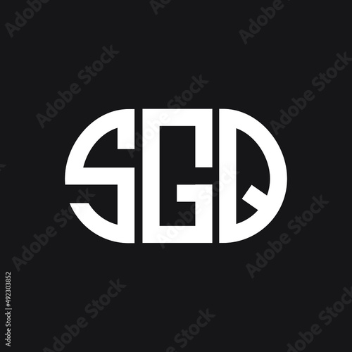 SGQ letter logo design on black background. SGQ creative initials letter logo concept. SGQ letter design. 