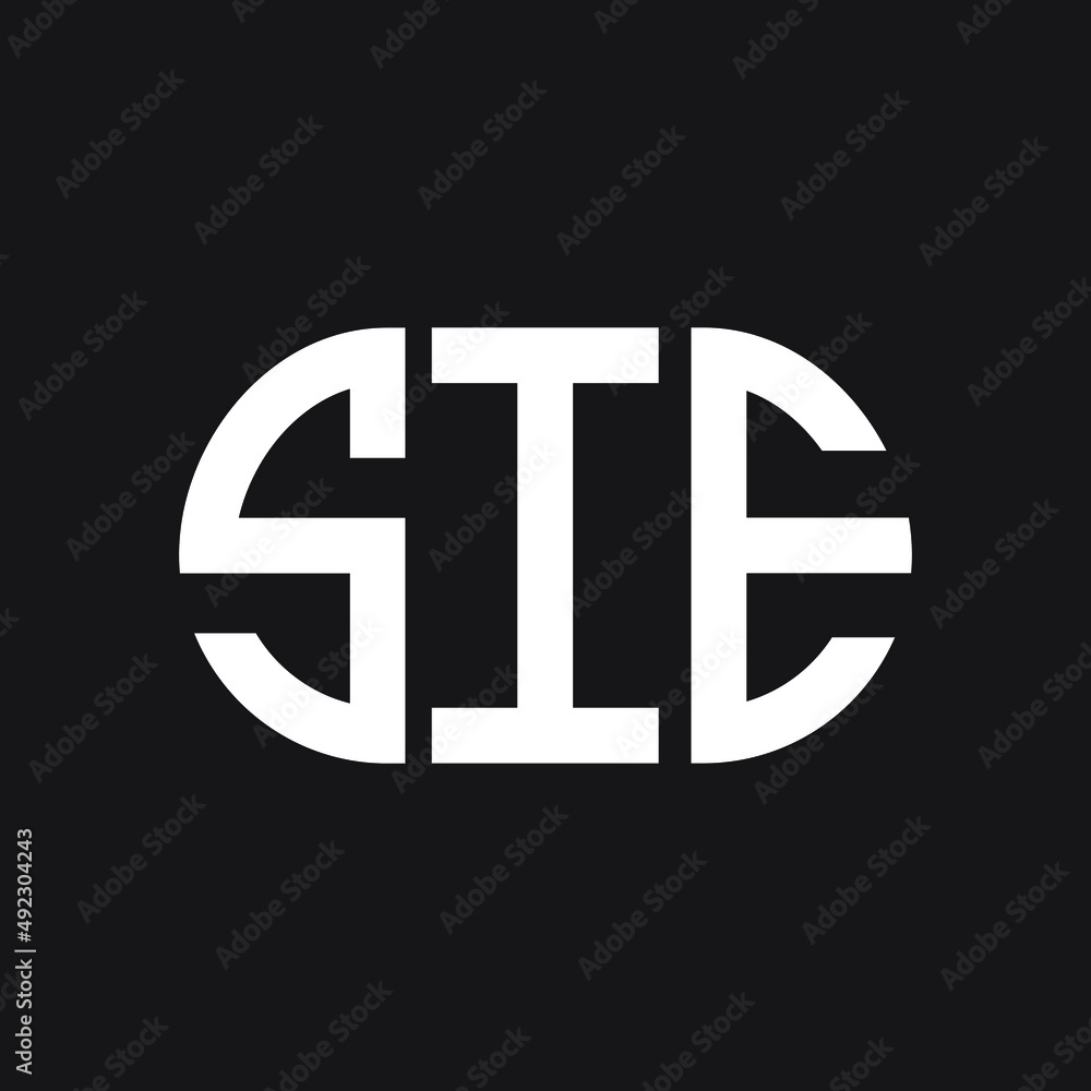 SIE letter logo design on black background. SIE creative initials letter logo concept. SIE letter design. SIE letter logo design on black background. SIE creative initials letter logo concept. SIE letter design.