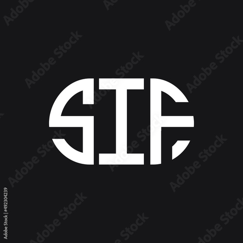 SIF letter logo design on black background. SIF creative initials letter logo concept. SIF letter design.